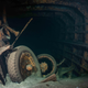 Inside the wreck of the Karlsruhe.